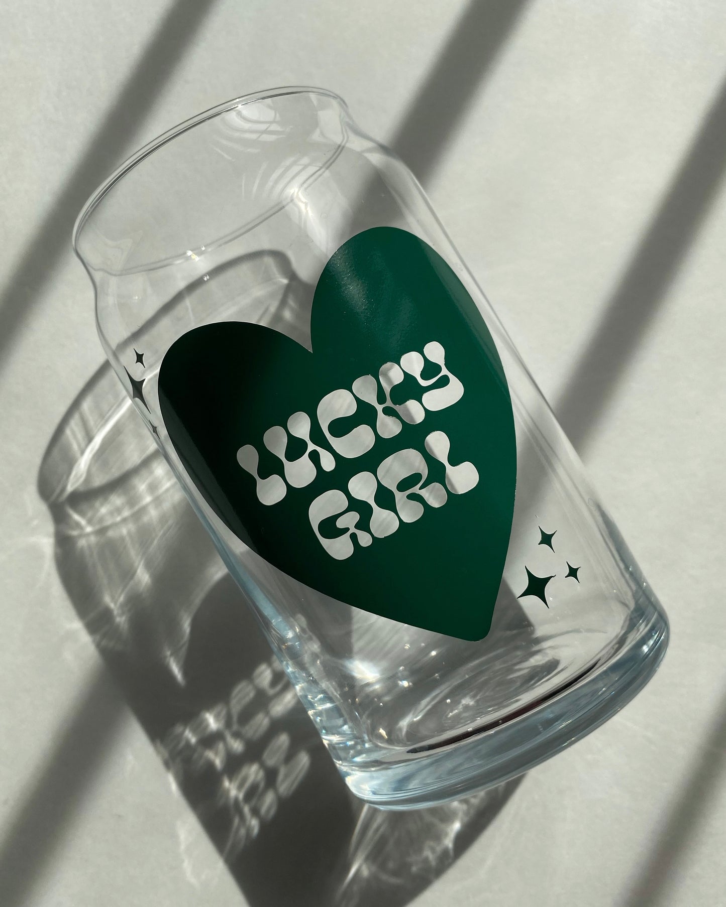Lucky Girl 16 oz Glass