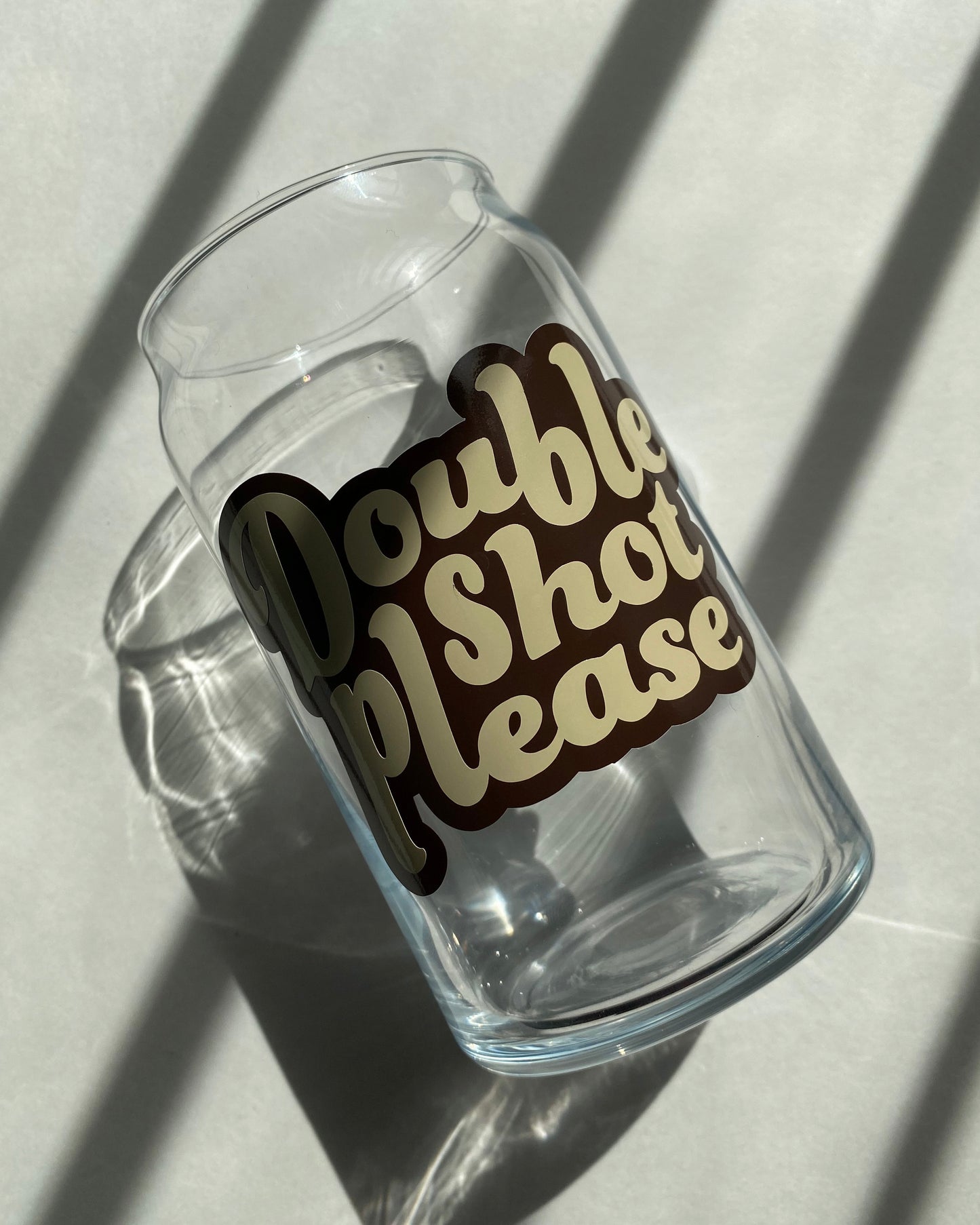 Double Shot 16 oz Glass