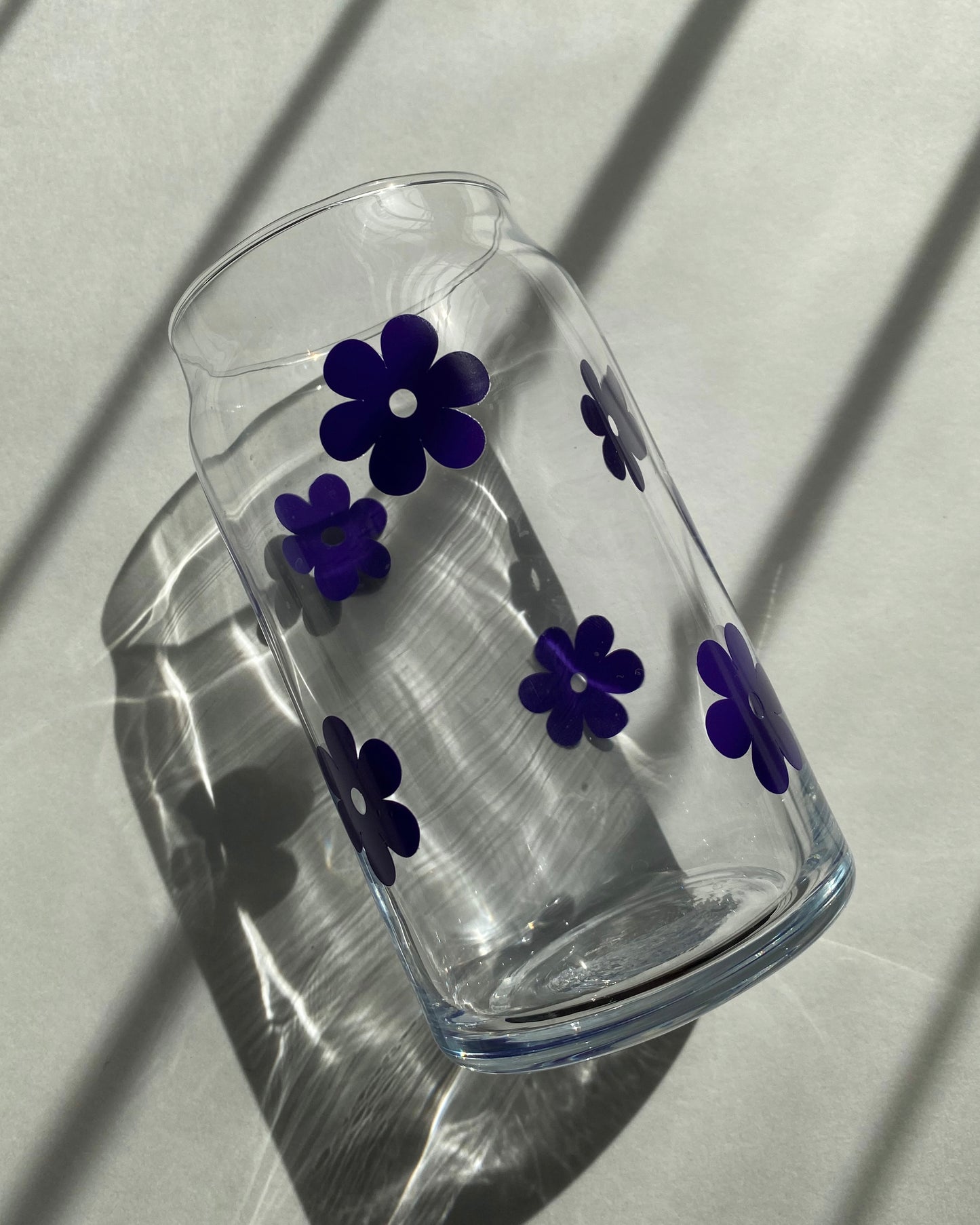 Violet Blossom 16 oz Glass